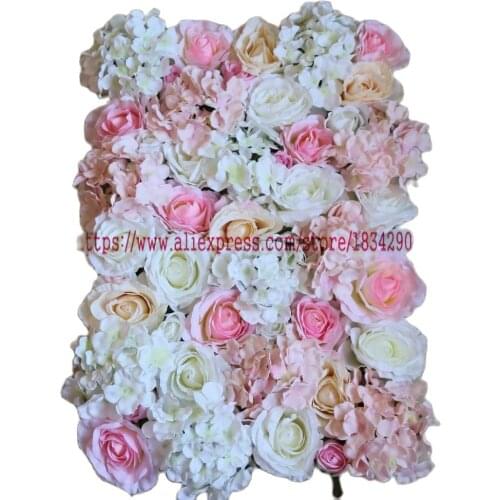 Artificial silk rose flower wall wedding backdrop decoration flower runner wedding stage decoration 10pcs/lot Mixcolor TONGFENG