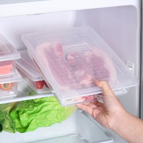 Refrigerator Food Storage Box With Lid Meat Vegetable Fresh-keeping Container Kitchen Fridge Cabinet Freezer Storage Box Case