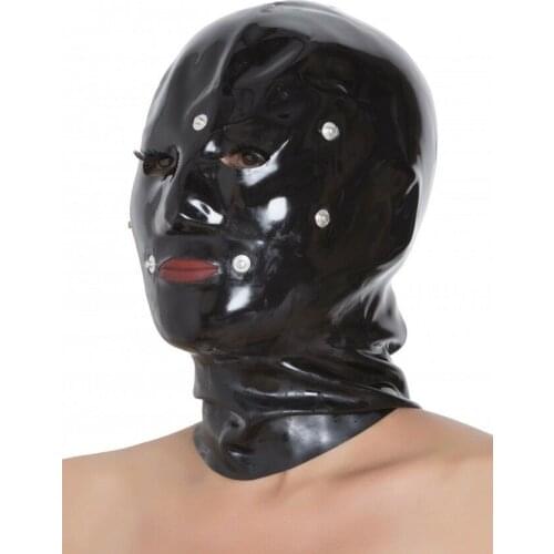 Latex Rubber Mask Hood Gummi Catsuit Unisex Party Wear bdsm mask bdsm sex fetish men bdsm hood fetish bdsm bondage sex toys