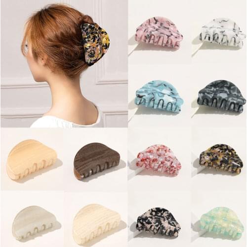 Summer Hair Clips for Girls Women Claw Clip New Marble Textured Barrette Ponytail Crab Hairpis Acrylic Hair Styling Accessories