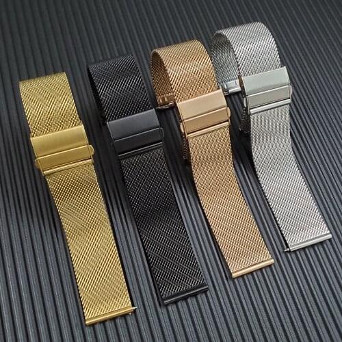 Milanese Metal Mesh Belt Watchband For TicWatch Pro2021 4G/Pro 3 GPS/Ticwatch GTX/Pro 2020/E2/S2 Strap Wrist Band Steel Bracelet