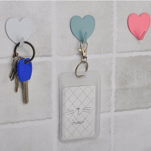 Minimalist Room Decoration Simple Seamless Stainless Steel Color Love Hook Decorative Wall Hook Home Storage Decorative Hooks