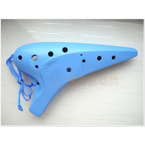5colors famous brand music instrument 12 HOLEs Vintage Plastic AC flute Ocarina Tenor c purple/blue/pink/green/orange