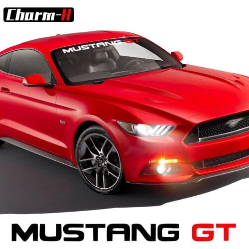 Car Styling Reflective Front Windshield Window Sticker Windscreen Vinyl Decal For Ford Mustang GT Banner Accessories