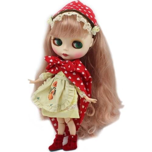 Outfits for ICY DBS Blyth doll Little Red dress for the JOINT body Cute Cosplay suit for 1/6 BJD ob24 anime girl