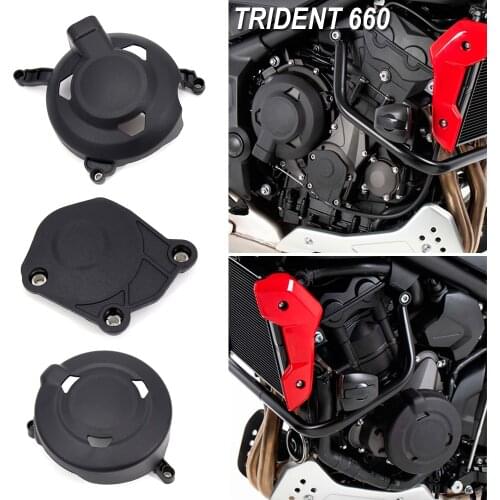 NEW Motorcycle Engine Protection Glass Fiber Nylong Cover For Trident 660 2021-UP