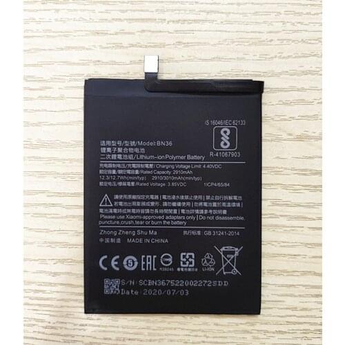 New BN36 Battery for Xiaomi Mi 6X A2 BN36 Mi6X MiA2 Smart phone