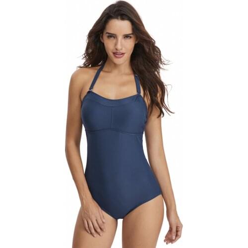 New Haoshou Sexy One Piece Swimsuit Cover Belly Backless Sling Womens Triangle One Piece Swimsuit