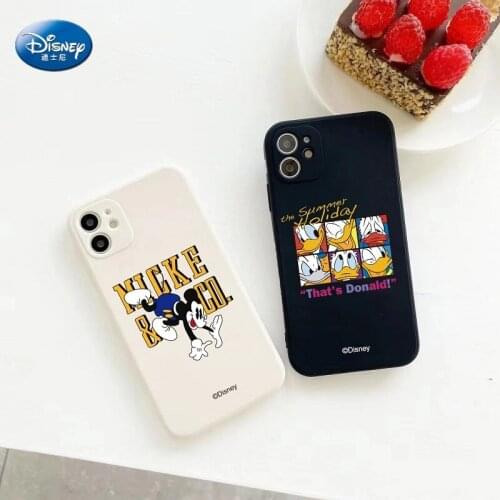 New Funny Mickey Mouse Donald Duck Disney Case For iphone 13 Pro Max Soft Liquid Silicone Cover For iphone 13pro 13mini kawayi