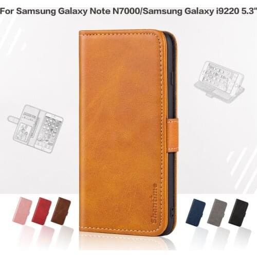 Flip Cover For Samsung Galaxy Note N7000 Case Leather Luxury With Magnet Wallet Case For Samsung Galaxy i9220 5.3" Phone Cover