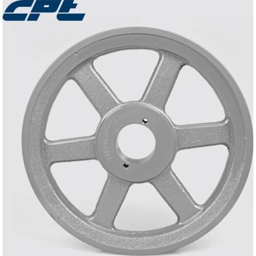 CPT 2AK61H V Belt pulley for A belt, 2 Grooves, H bush required, Cast Iron, 5.95" OD for A belts, ISO9001 certified 2AKH pulley