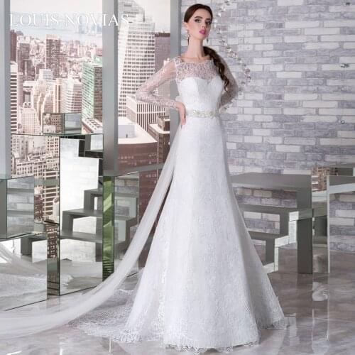 LOUIS NOVIAS Sexy Mermaid Romantic Wedding Dress New Simplicity Sweetheart Dream Lace