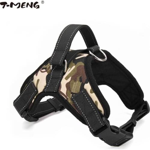 T-MENG Pet Products Medium Large Dog Harness Vest Reflective Breathable And Comfortable Mesh Pet Dog Leash Small Dog Harness K9