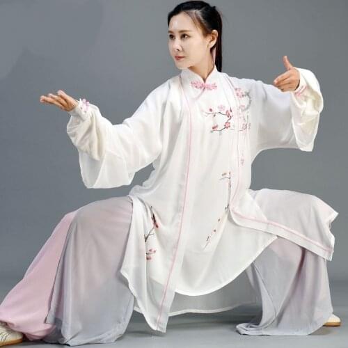 Tai Chi Clothing High Quality Wushu Kung Fu Uniforms Martial Arts Wing Chun Suit Paint Casual Traditional Chinese Costumes 12486