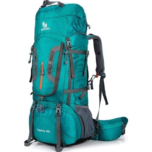 80L Camping Hiking Backpacks Big Outdoor Bag Backpack Nylon superlight Sport Travel Bag Aluminum alloy support 1.45kg