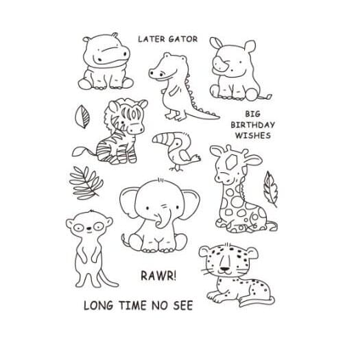 Animal Clear Stamp for DIY Scrapbooking/Card Making/Kids Fun Decoration Supplies A2086