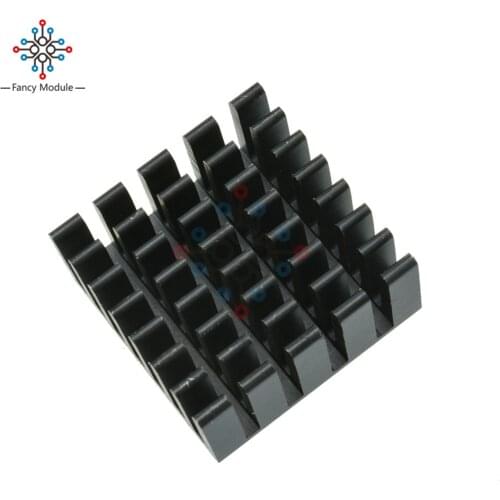 10PCS Radiating Fin 20x20x10mm Black Slot Routing CPU Cooling Fin Heat Sink
