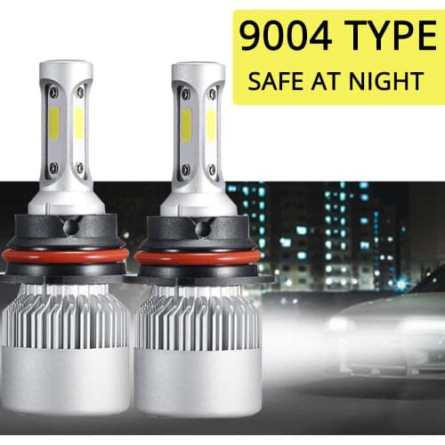2X Led Bulb White Good LED COB LED Headlight Bulbs Hi-Lo Beam 72W 8000LM 6500K Headlamp Led Auto Lights DC12v Outdoor Lighting
