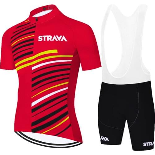 2021 conjunto de ciclismo pro team strava cycling jersey quick dry 20D tenue velo homme set Summer equipacion ciclismo