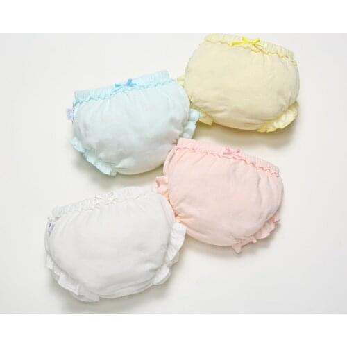 3 Piece/Lot Kids 100%Cotton Panties Girl Baby Infant Newborn Fashion Solid Cute Bow Striped Dots Underpants For Children Gift CN