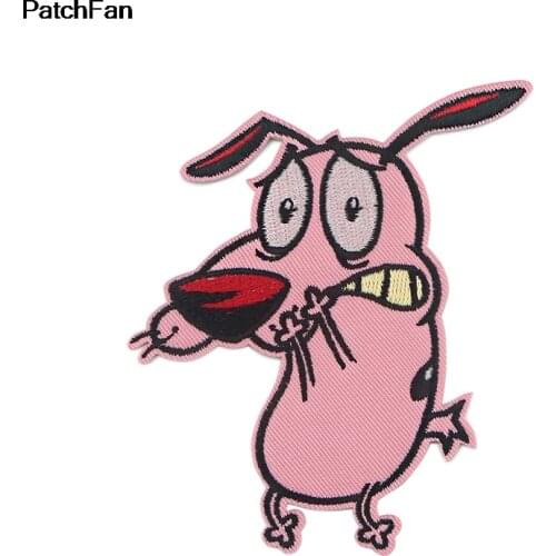 A3168 Cartoon Dog Iron On Patch Clothing Diy Embroidered Applique Sew On Patches Fabric Badge Apparel Patchwork