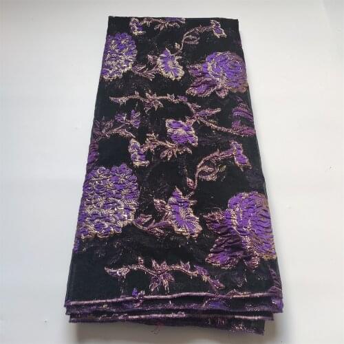 African Embroidery Lace Fabric With Sequins French Tulle Lace 5 Yards African Net Lace Fabric For African Guipure Dress OFN033