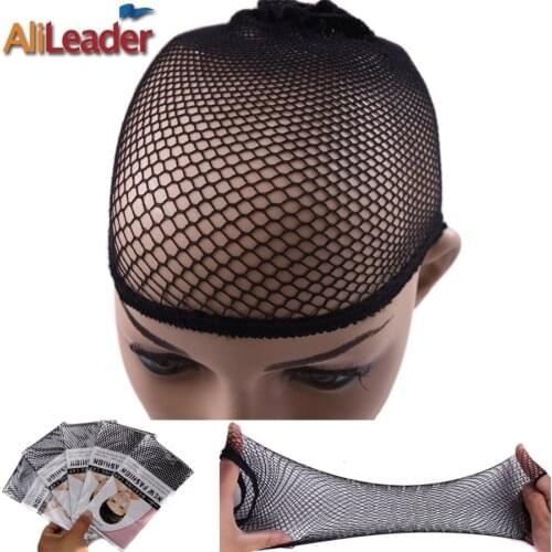 Alileader Black Snood Nylon Hairnet Materials For Wigs Making Streching Elastics Mesh Cap For Women Wigs Hair Accessories 1Pc
