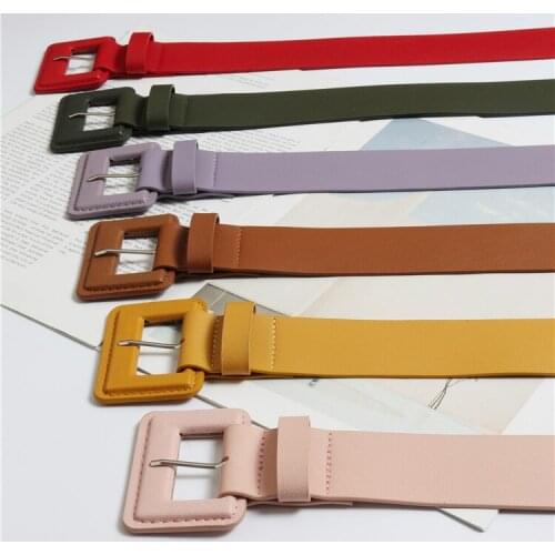 Barry.Wang New Luxury Design Womens Belt Pin Buckle Retro Waist Belt Female Vintage Wide Leather Strap for Jeans