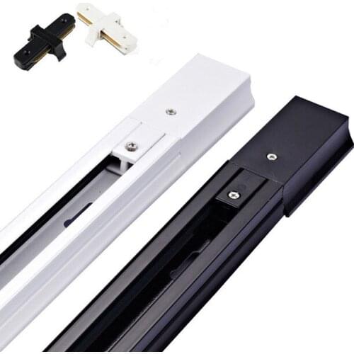 Track Lighting 05m/1m Track Rail Aluminum 1 meter Wire Track Light Rail Fixture 2 wires aluminum rail of track lights