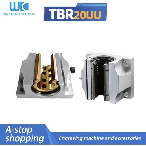1PC Linear open flange bearing TBR20UU 20mm Linear Ball Bearing Support Block CNC Router
