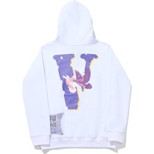 VLONE Hoodies Female Couple Loose Street Sweatshirts Hip Hop Trend Mens Cotton Casual Letter Printing V78416