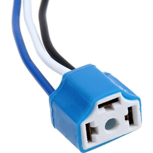 JX-LCLYL 1pc H4 Ceramic Headlight Connector Lamp Bulb Wiring Harness Socket Plug