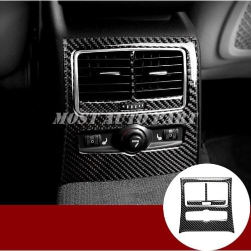 Carbon Fiber Console Rear Air Vent Outlet Trim Cover For Audi A6 S6 2005-2011 Car accesories interior Car Trim