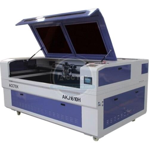 Jinan CNC Co2 Laser Cutting Metal Steel AKJ1610H-2 Reci 150w for Engraving Wood Glass