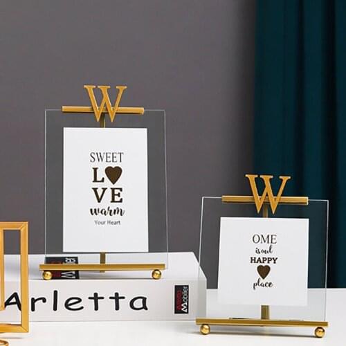 Photo Frame Metal Geometric Picture Frame Metal Floating Artwork Picture Frame For Photos, Plant Specimen Tabletop Display