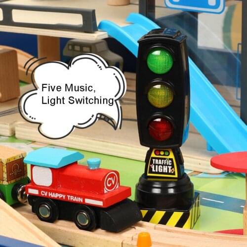 Simulation Traffic Signs Stop Music Light Block Model Early Education Kids Toy Cognitive toys gift for children