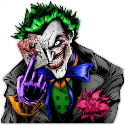 LLY-0423 Smiling Joker Fine Decal Anime Car Stickers PVC Waterproof Sunscreen Motorcycle Auto Self-adhesive Cars Decals Decor