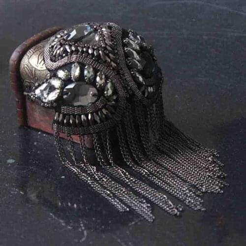 New Free Shipping fashion Mens male pop punk retro jewelry export rivet tassel Brooch badges dual-purpose bullet headwear