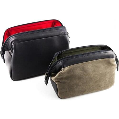 Genuine Leather Cowhide/Waterproof Beeswax Cloth Camera Protector Soft Bag Pouch for Sony Fuji Leica Mirrorless Camera A7 X-T2