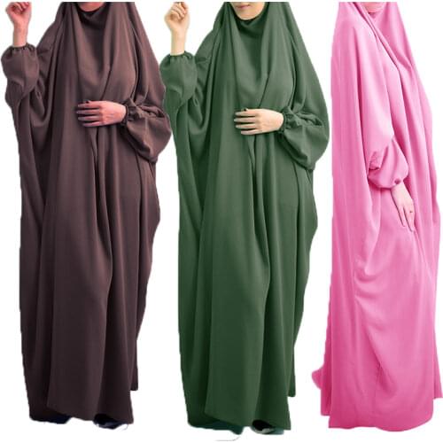 Ramadan Turkey Muslim Women Hijab Dress Abaya Hooded Prayer Garment Long Khimar Jilbab Burka Eid Abayas Gown Islam Niqab Kaftan