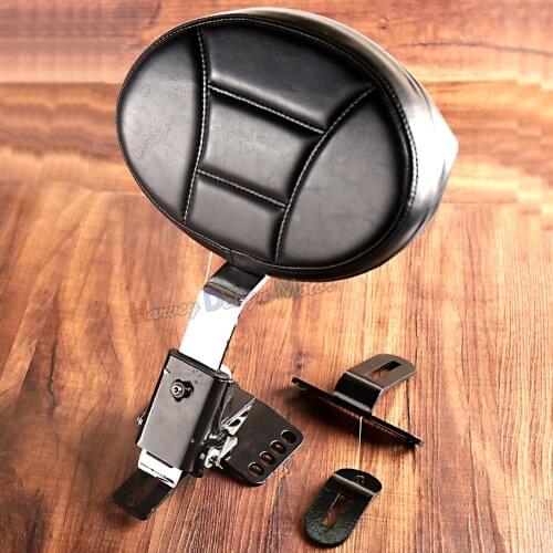 Adjustable New Plug In Driver Rider Seat Backrest Kit&Back Pocket For Harley Touring Electra Road Street Glide Road King 97-18