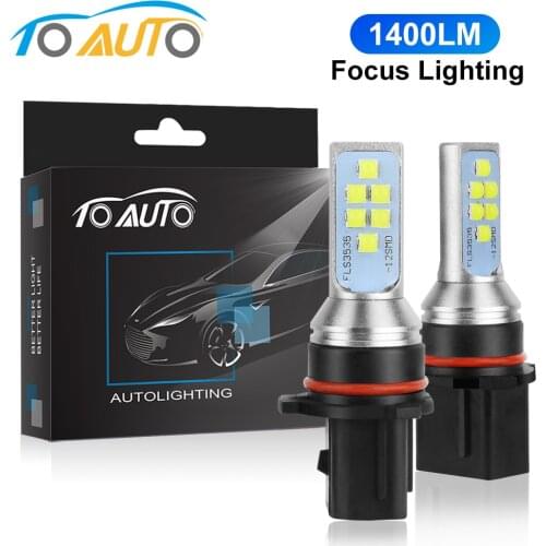 2Pcs H3 Led H27 880 881 P13W Led Bulb PSX26W H27W 1400LM 6000K White Car Fog Light Driving Day Running Lamp Auto 12V