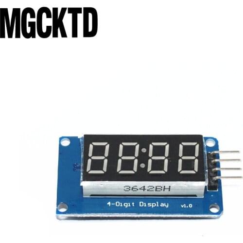 TM1637 4 Bits Digital LED Display Module For arduino 7 Segment 0.36Inch Clock RED Anode Tube Four Serial Driver Board Pack