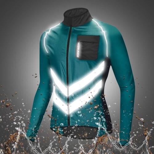 WOSAWE Ultralight Thin Cycling Jacket Windproof Reflective Waterproof Sports Wind Coat MTB Bike Windbreaker Bicycle Long Jersey