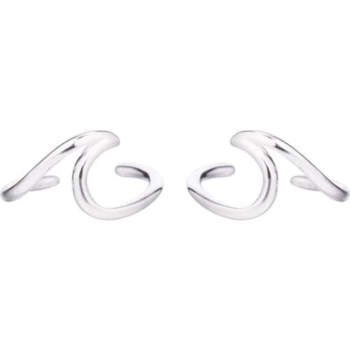 Earrings Ladies Temperament New Fashion No Pierced Wave Ear Clip Earrings Female European And American Jewelry