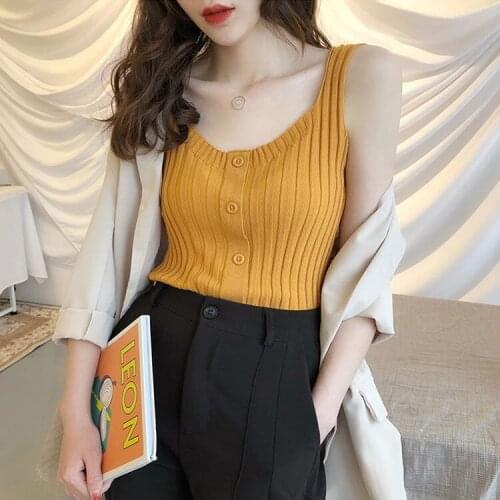 Women Corset Tops Top Womens Broadband Knitted Tank Top Sleeveless T-shirt Summer Tank Camis Crop Top For Women