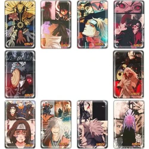 10pcs Uchiha Sasuke Card Sticker Smooth Surface DIY Decoration Bus ID Anime Stickers