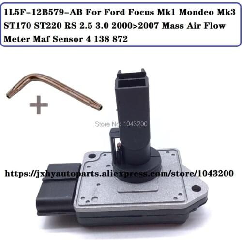1L5F-12B579-AB For Ford Focus Mk1 Mondeo Mk3 ST170 ST220 RS 2.5 3.0 2000-2007 Mass Air Flow Meter Maf Sensor 4 138 872 4138872