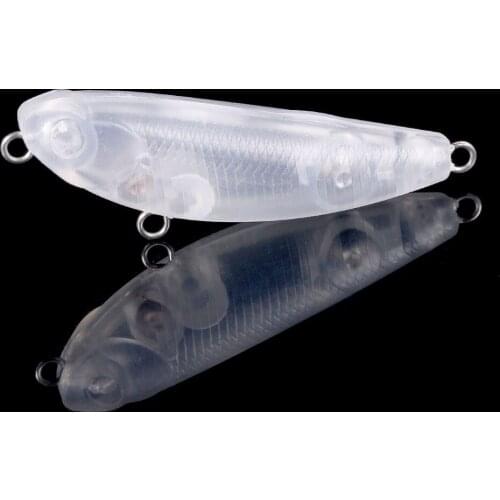 300PCS Blank Nude Baits Vib Crank Pencil Minnow Bait Unpainted Lure Bodies Fishing Bait 5CM 4.6G