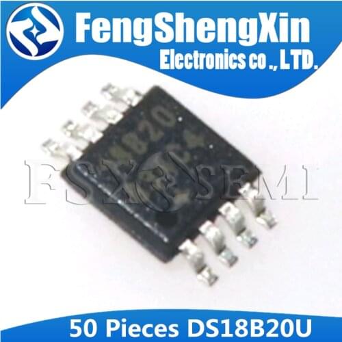 50pcs/lot DS18B20U MSOP8 DS18B20 18B20 MSOP-8 18B20U SOP DS18B20U+T DS18B20U+TR temperature sensor IC
